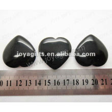 35MM Heart shape Black Onyx stone,high polished,high quality,natural heart shape stone